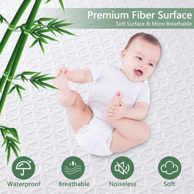Premium Waterproof Mattress Protector King Size, Breathable Bed Cover 3D