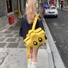 Star Backpack Bright Yellow Cute Stylish Schoolbag Waterproof Large Capacity