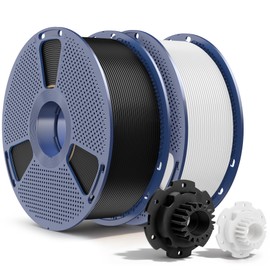 SUNLU PETG Filament 2KG, High Strength PETG 3D Printer Filament 1.75mm, Dimensional Accuracy +/- 0.02mm, 1KG Spool(2.2lbs), 2 Pack, Black+White