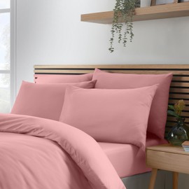 Catherine Lansfield So Soft Non-Iron Standard Pack of 4 Pillowcases Coral