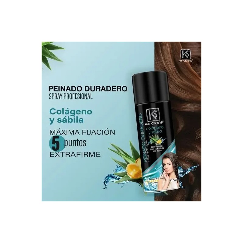 Kerashine Hair Fijador Colageno Y Sabila 320 C/u - 2