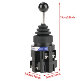 CYTGOUPER CS-402 4NO 4 Position Joystick Switch, Return Momentary Joystick with Rubber Sleeve Cover, Angle ±30° Joystick Switch for Industrial Control AC 50hz and DC Circuits