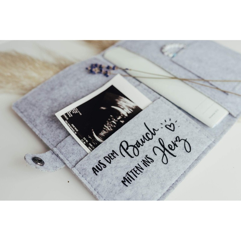 Felt Maternity Log Cover, gray, Unique