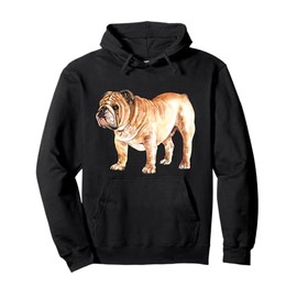 Three English Bulldog Howling At The Moon 3 English Bulldog Pullover Hoodie