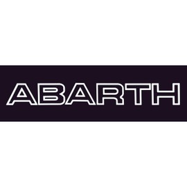 Original Abarth Lettering for Front Grille Letters for Fiat 500 Radiator Grille Decoration in Original Style Logo for Front Grill Fiat Punto Evo Personalisation Radiator Grille (White)