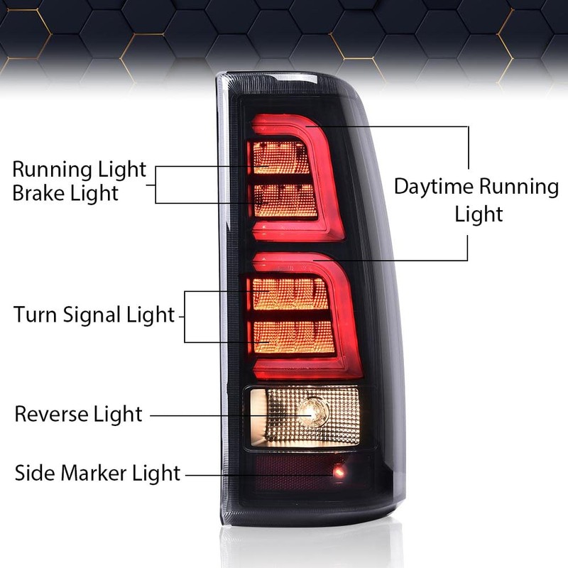 PIT66 LED Tail Lights Replacement Compatible with Chevy Silverado 2003-2006