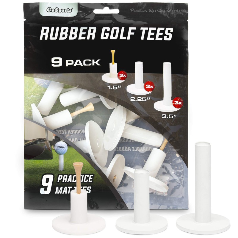GoSports Rubber Golf Tees 9 Pack - 3x of 1.5