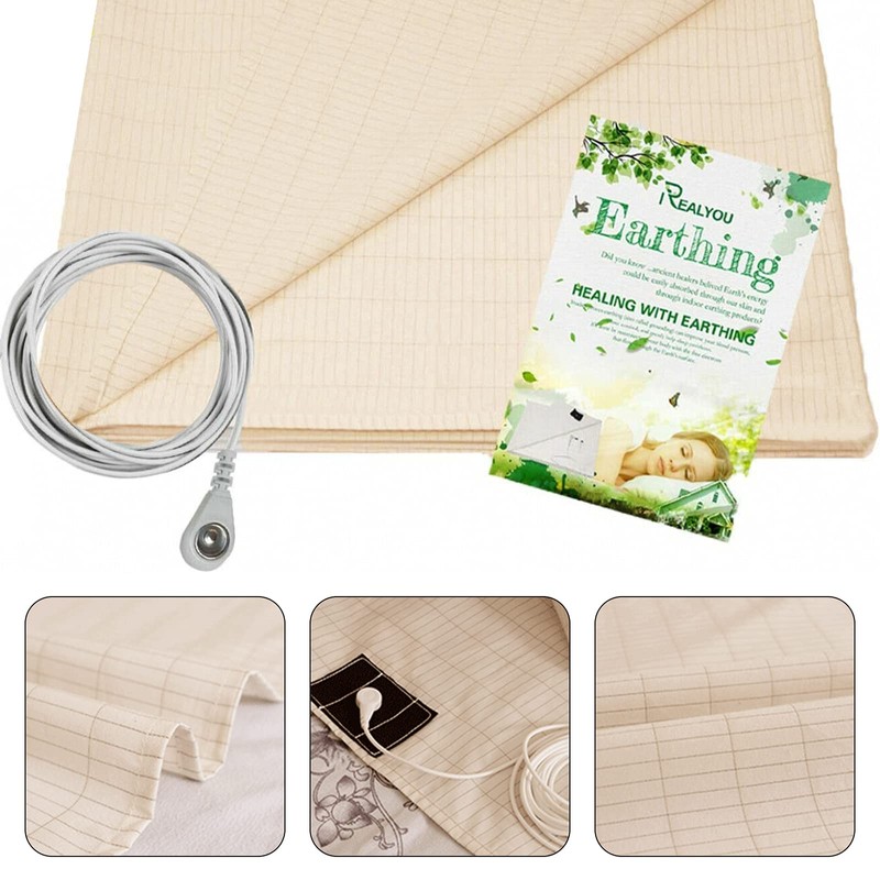 Grounding Bed Sheet Grounding Mat for Better Sleep, Comfortable and