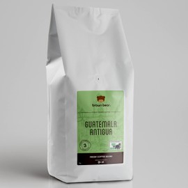 Guatemala Antigua Coffee Beans 1kg - Medium Roast - Strength 3 - Brown Bear Guatemalan Coffee - For All Coffee Machines - Donation to Free The Bears