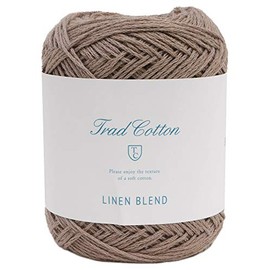 Yokota DARUMA 01-3600 Trad Cotton Linen Blend Yarn, Thick Col.5, Brown, 0.9 oz (25 g), Approx. 394.4 ft (100 m)