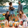 Nuogo 6 Pcs 64 oz Candy and Cookie Jar Plastic