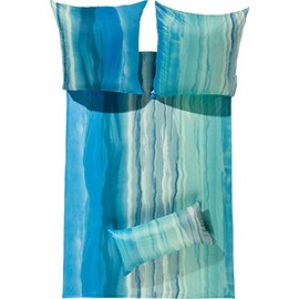 ESTELLA Nika Interlock Jersey Bed Linen 155 x 200 cm (40 x 80 cm) Turquoise