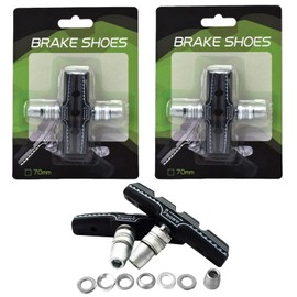 ZDL V-brake pads, 2 pairs of bicycle brake shoes, bicycle brake pads with bolts, brake pads for V-brake shoes, brakes bicycle brakes for MTB, blocks brake shoes