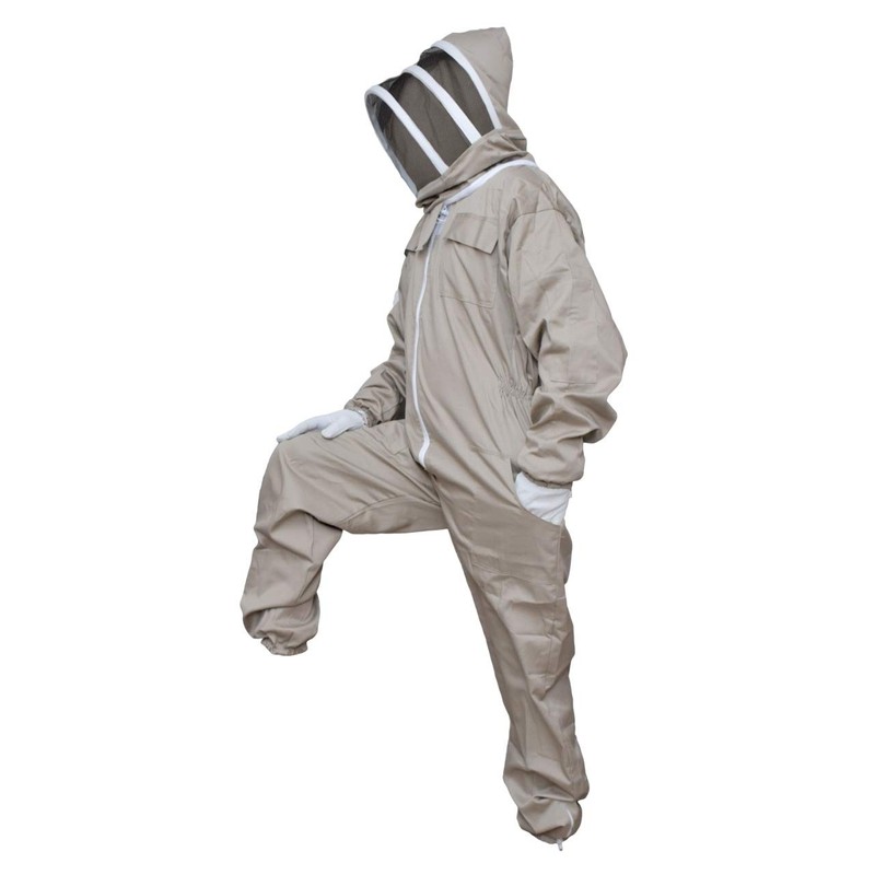 MS Bee Suit Cotton Beekeeper Suit with Fencing Veil One