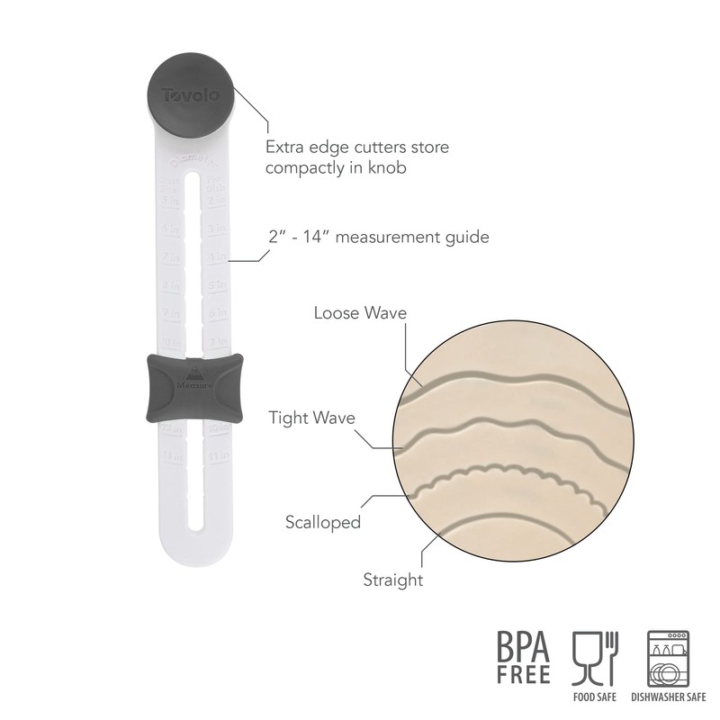 Tovolo, Cutter Crust Pie Precision Charcoal