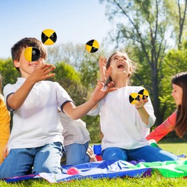 Zerone Juggling Balls Set, 3PCS Yellow Black PU Thud Thud Juggling Balls Clown Playing Juggle Ball Set for Beginner