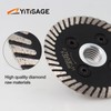 YITISAGE 3 inch Tile Diamond Saw Blade Turbo Segment Carving