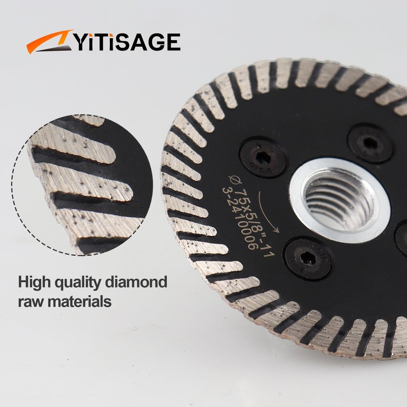 YITISAGE 3 inch Tile Diamond Saw Blade Turbo Segment Carving
