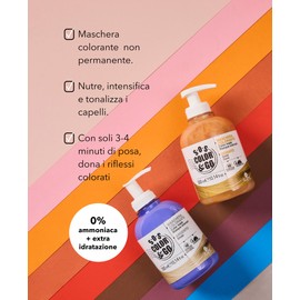 Alama Professional S.O.S Color&Go Colour Mask, Silver, Nourishing, Invigorating and Toning Mask for Natural, Dyed and Highlighted Hair, 300 ml