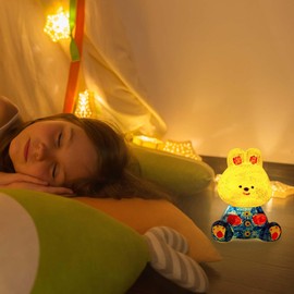 KATOOM Easter DIY Painting Kit, Paint Your Own Bunny Lamp Kit Easter Chick Night Light Arts and Crafts for Kids Boys Girls Ages 4-12 Easter Birthday Gift Room Decoration