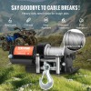 Electric Winch 2000 Lb Steel Cable For Atv Utv Waterproof