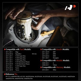 A-Premium Fuel Pump Driver Module Compatible with Ford F-250 F-350 F-450 F-550 Super Duty, F-53 Motorhome Chassis, F-53 Motorhome Chassis, Fusion, Edge, Taurus, Fusion, Taurus & Mazda 6 & Lincoln MKZ