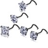 Carperton Nose Rings Studs L Nose Studs Screw Nose Rings