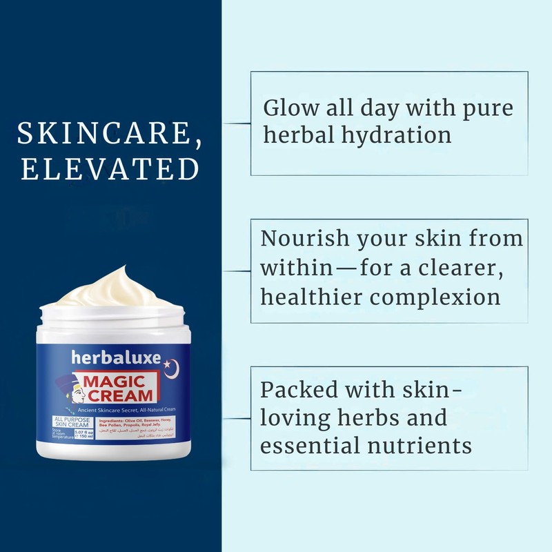 Herbaluxe Magic Cream All-Purpose Face & Skin Moisturizer 150ml |
