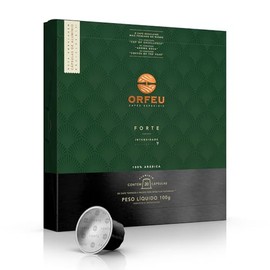 Nespresso Forte Compatible Capsules 0.19 oz – Notes of Cocoa, Nuts, Dried Fruits and Spices – Dark Roast – Café Orfeu - 20 Capsules