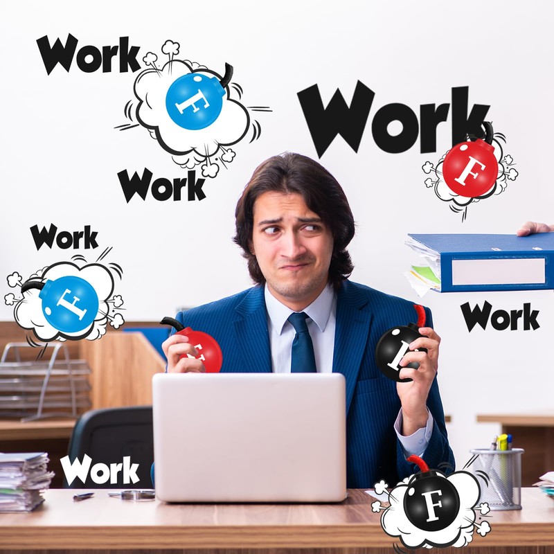 Gemscream 12 Pcs Funny Bomb Stress Ball 2.5" Novelty Stress