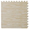 Ash Printed Wood Grain Interlocking Anti-Fatigue Puzzle Floor Tiles Mats