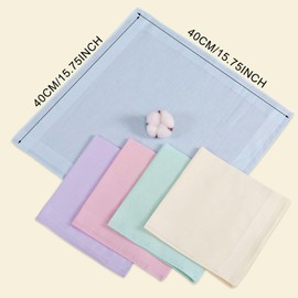 UILYNIU 5 Pack Ladies Coloured Handkerchiefs, Cotton Handkerchiefs for Women, Retro Women Handkerchiefs Cotton Hankies Pocket Square for Wedding Party Handbag Accessories Everyday Use