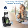 VTech Cordless Phone with DECT 6.0, Full-Duplex Speakerphone, Lighted Display,