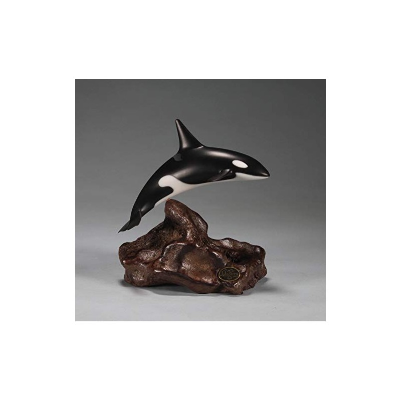 ORCA sculpture by John Perry 6in long Medium Down-tail version