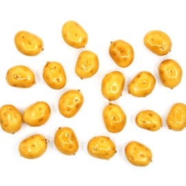20Pcs Fake Artificial Vegetable Small Lifelike Artificial Faux Potato Party Decor Ornament, Simulation Display Foam Realistic Potato Model for Home Kitchen Themed Tabletop Decor Photography Props