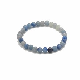 Bountiful Harvest Gemstone Manifestation Bracelet - Genuine Crystal Healing Bracelet for Intention Setting - Prosperity, Love, Peace & More (12 Variants) (Independence (Blue Lace Agate), 1)