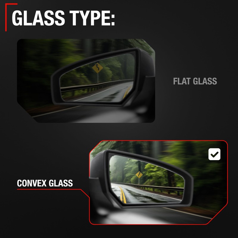 Passenger Side Mirror Replacement - Compatible with 2022-2024 Honda Civic