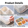 ZHUIYIWIN Snack Boxes (3 Pack), Reusable Bento Lunch Boxes with