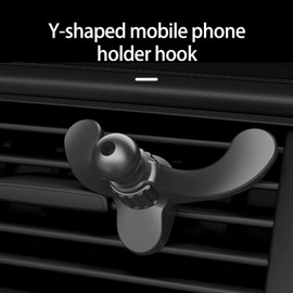 Black Car Vent Phone Mount, Round Air Outlet Phone Bracket Y-Shaped Mobile Holder Clip, Hands Free Cradle in Vehicle Car Universal Extension Clip Cell Phones and Accessories Automobile Accessories