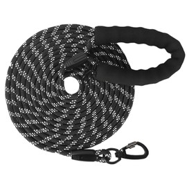 Recall Lead, 5 m, 10 m, 20 m Recall Lead for Dogs, Robust Dog Lead with Comfortable Padded Handle, Training Lead for Puppies, Small, Medium, Large Dogs, Lockable Carabiner (5 m)
