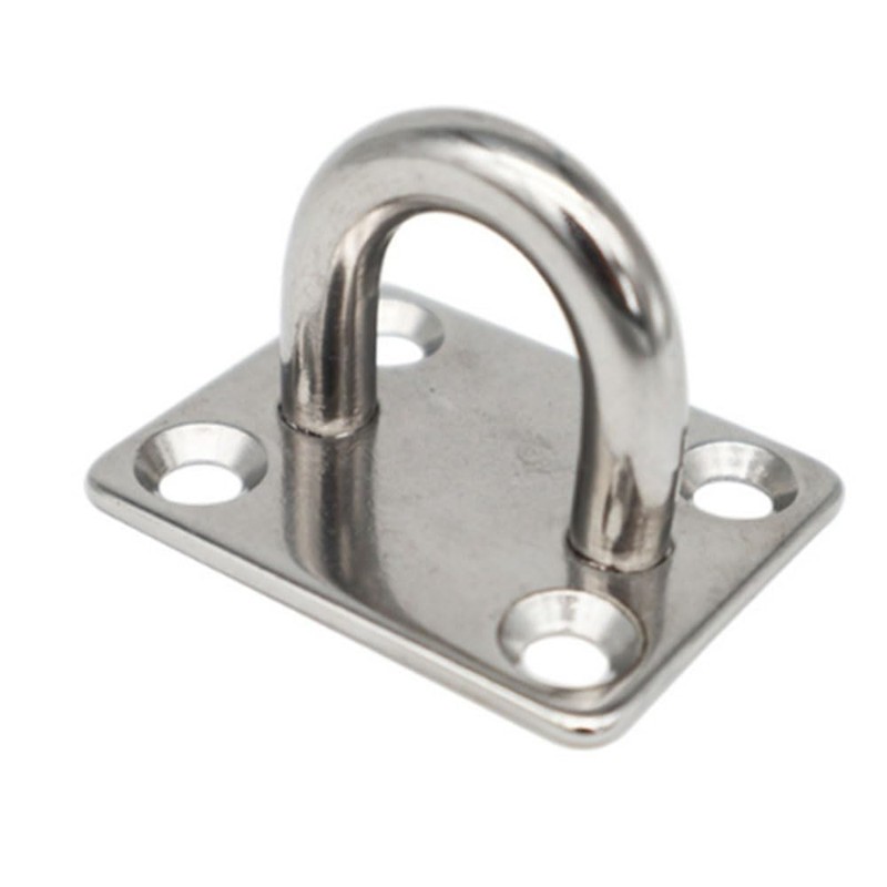 5pcs Eye Plate Ceiling Hook Wall Stainless Steel Pad Eye