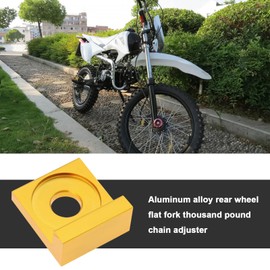 ECSiNG 2pcs 12mm Hole Dia Motorcycle Chain Adjuster Tensioner CNC Tensioner for Dirt Motor Bike Motorcycle 50cc 70cc 90cc 110cc 125cc Gold