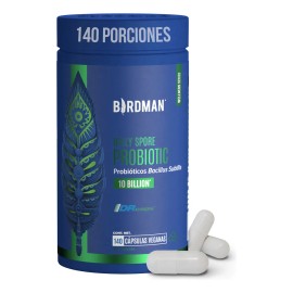 Birdman Daily Spore Probiotic | Probióticos con 10 Billones de UFC | Sin Aditivos | 140 Porciones | 140 Cápsulas