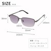 Hodogaya Denshi Sales Women's Sunglasses, Metal Frame, Smoke Half, Purple,
