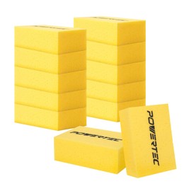 POWERTEC Large Square Grout Sponge – Professional Tile Grout Removal Cleaning Sponge – Heavy-Duty Absorbent Sponge, Multi-Purpose Cleaning Tool for Floors, Kitchen, and Bathroom – 12PK (72106-P3)