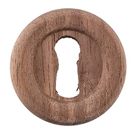 Small Walnut Decorative Keyhole Cover | 1 1/16" | Keyhole Escutcheon Plate for China Cabinet Door, Dresser Drawers, Desk | Antique, Modern Furniture Hardware | KC6-W