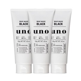 Uno Whip Wash Black 130g 3pcs / 우노 휩 워시 블랙 130g 3개