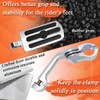 FOVPLUE 1.25" Highway Footpegs,Adjustable Long Angled Highway Pegs w/Mounts for