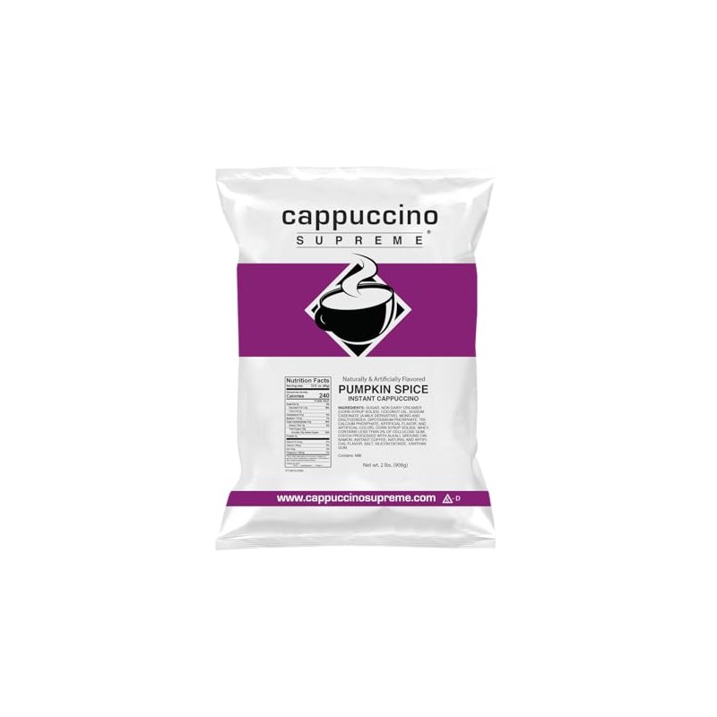 Cappuccino Supreme 2 lb bag Pumpkin Spice Instant Cappuccino Mix