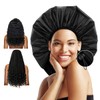 Auban Gorro de ducha extra grande, impermeable, reutilizable, gorro de